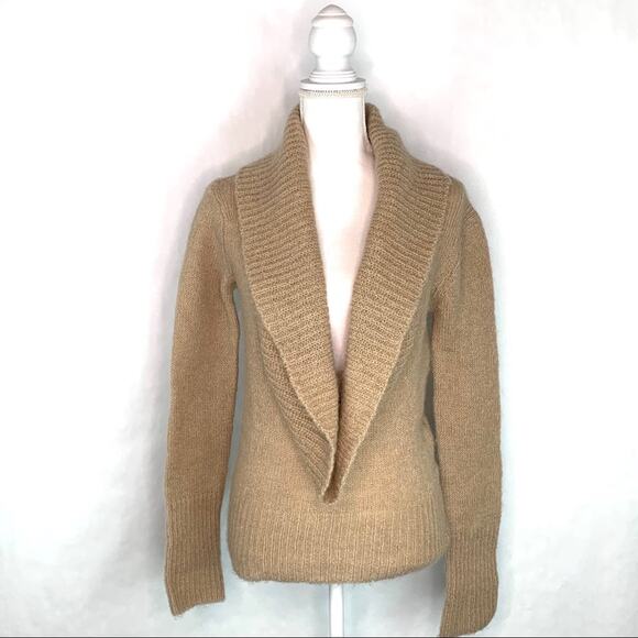 La Redoute Cowl Neck Sweater Tan Size S Wool Blend - Picture 1 of 7